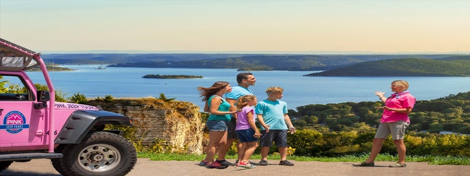 Branson Downtown to Mountaintop Pink Jeep Adventure in Branson, Missouri